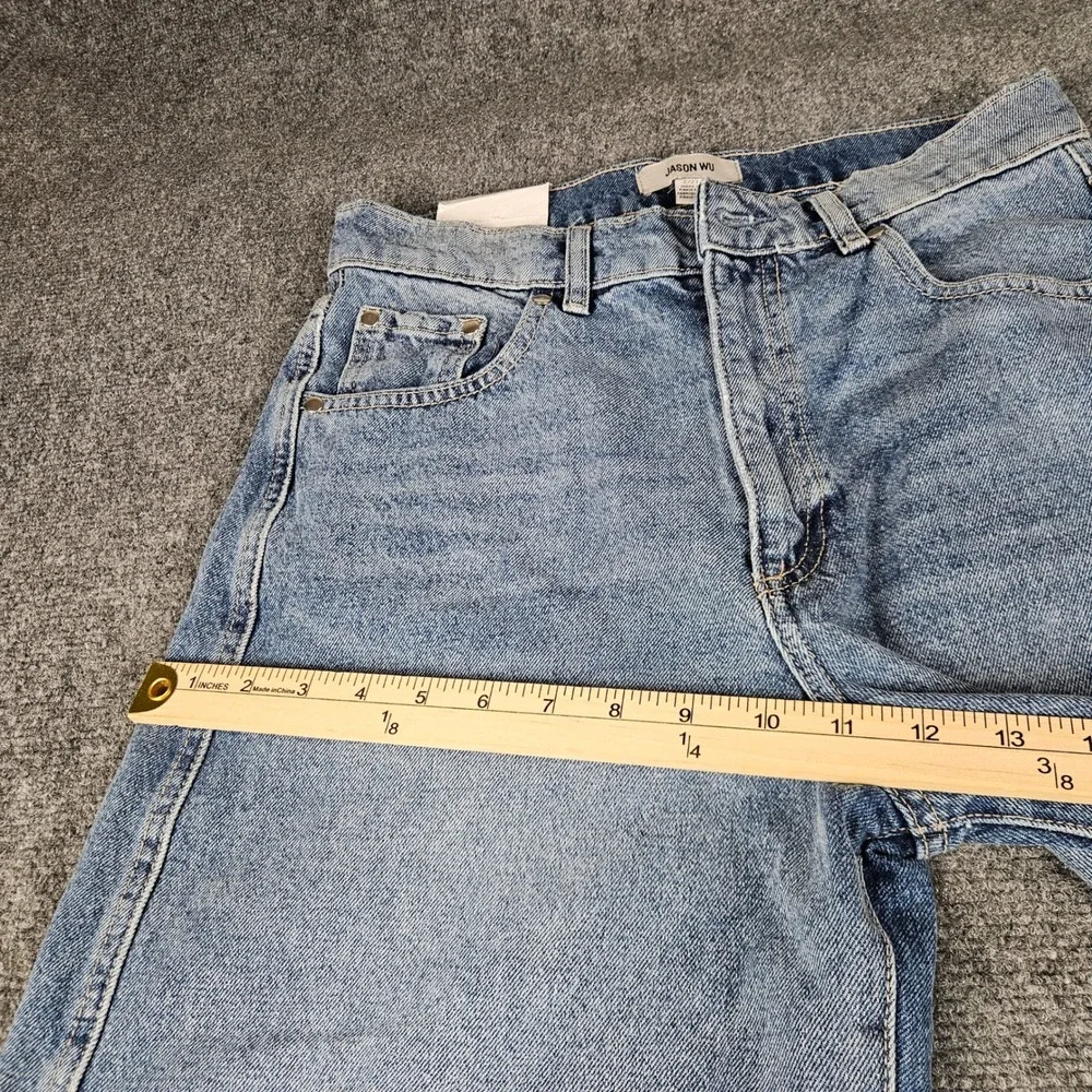 Jason Wu Jaime Barrel Ankle Jeans Super High Rise Light Wash Denim Size 2/27
